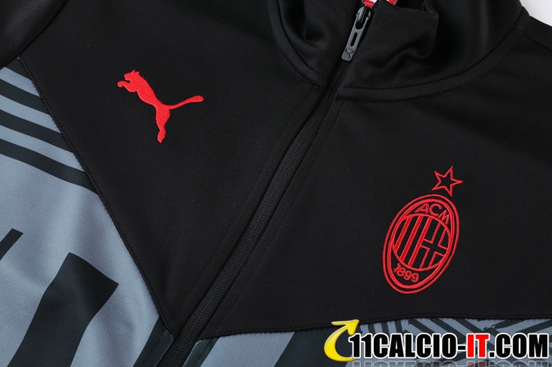 Store Insieme Tuta Calcio Giacca Ac Milan Nero