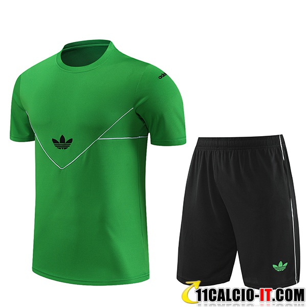 Comprare Kit Maglia Allenamento Pantaloncini Adidas Verde