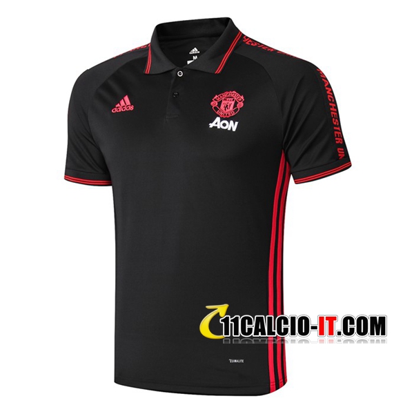 manchester united black polo shirt