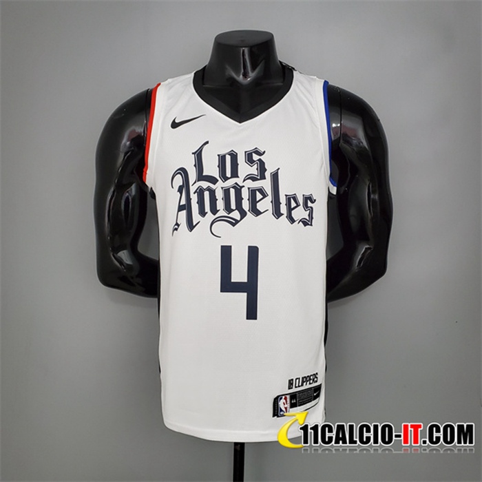 Outlet Maglia Los Angeles Clippers (Rondo #4) Bianco