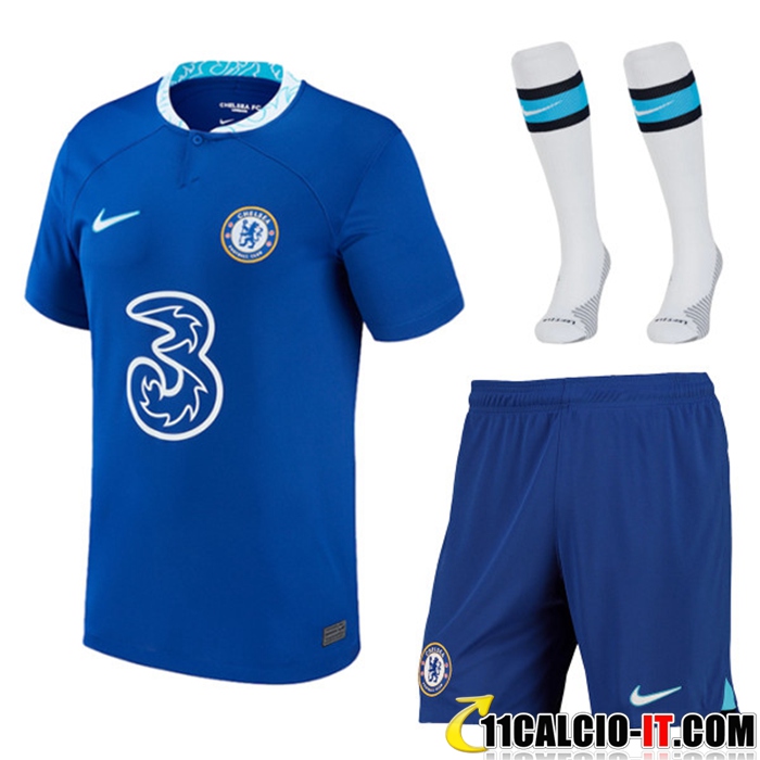 Nuova Kit Maglia FC Chelsea Prima (Pantaloncini + Calzini) 2022/2023