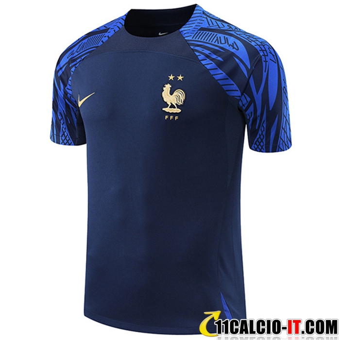 Crea La Tua T Shirt Allenamento Francia Blu Navy 2022 2023