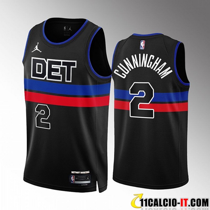 Dove Comprare Maglia Detroit Pistons (CUNNINGHAM #2) 2022/23 Nero