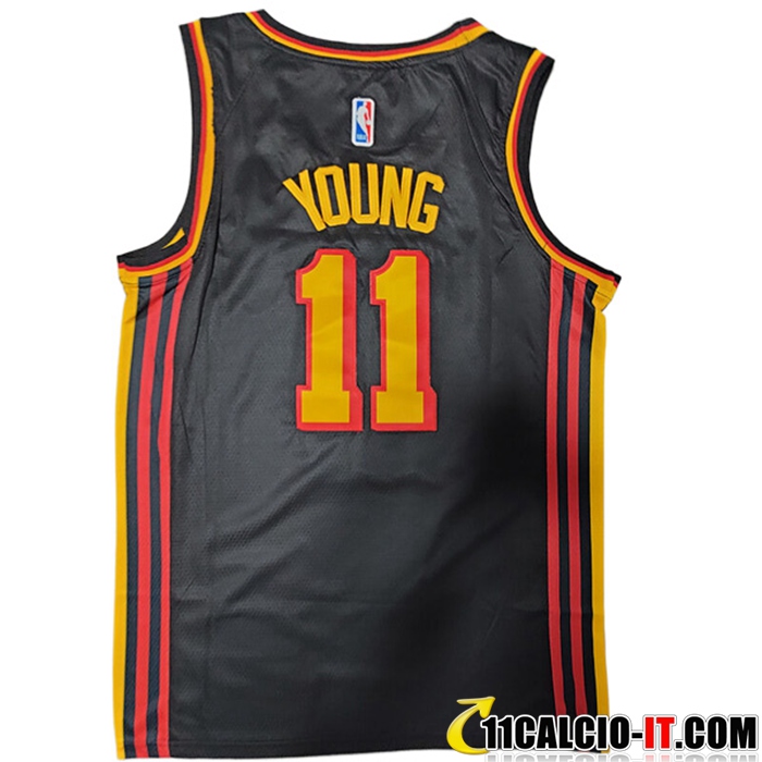 Crea La Tua Maglia Atlanta Hawks (YOUNG #11) 2022/23 Nero