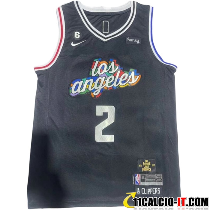 Outlet Maglia Los Angeles Clippers (LEONARD #2) 2022/23 Nero