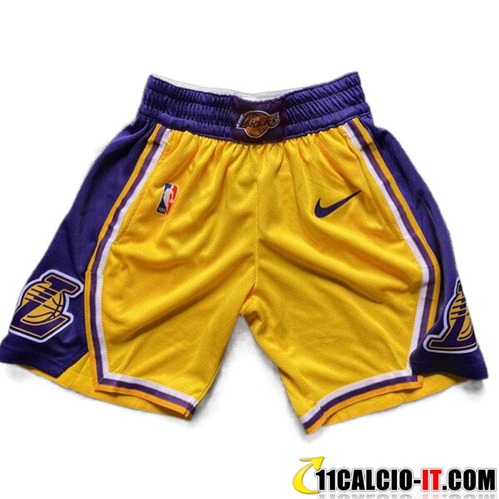 Repliche Pantaloncini NBA Los Angeles Lakers Giallo/viola
