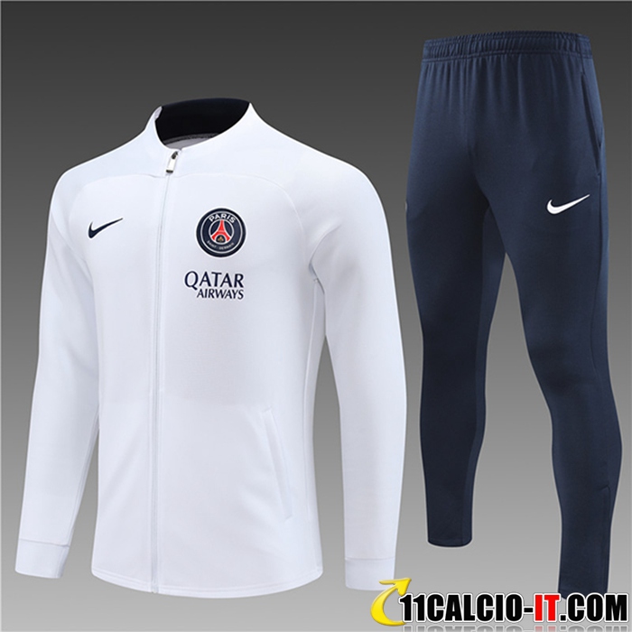 Store Insieme Tuta Calcio - Giacca PSG Bambino Bianco 2022/2023