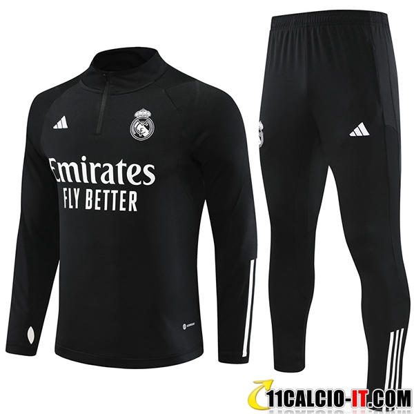 Collezione Insieme Tuta Calcio Real Madrid Nero 2023/2024