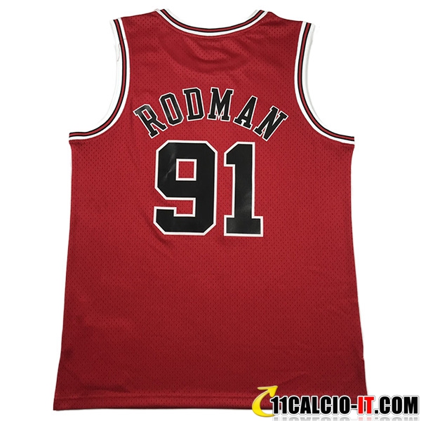 Personalizza Maglia Chicago Bulls (RODMAN #91) 2023/24 Rosso