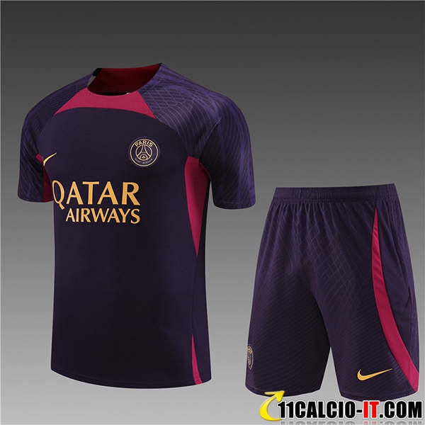 Siti Kit Maglia Allenamento + Pantaloncini PSG Bambino viola 2023/2024