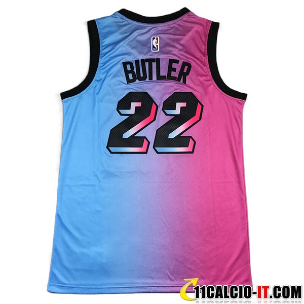 Numeri Maglia Miami Heat (BUTLER #22) 2023/24 Blu/Rosa