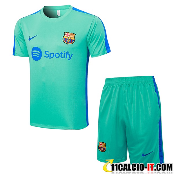 Siti Kit Maglia Allenamento + Pantaloncini FC Barcellona Verde 2023/ ...