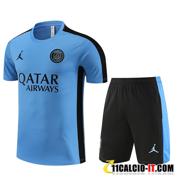 Acquistare Kit Maglia Allenamento + Pantaloncini Jordan PSG Azzurro ...