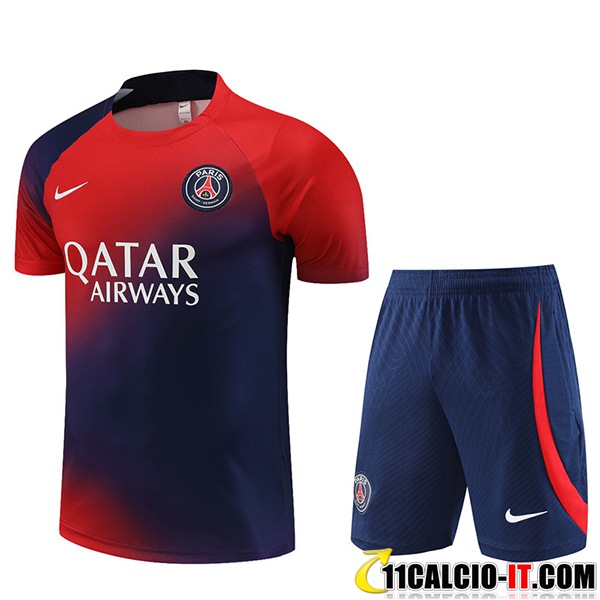 Numeri Per Kit Maglia Allenamento + Pantaloncini PSG Rosso/Blu 2023/ ...