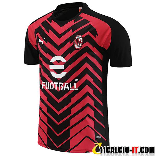 Siti T Shirt Allenamento AC Milan Rosso/Nero 2023/2024