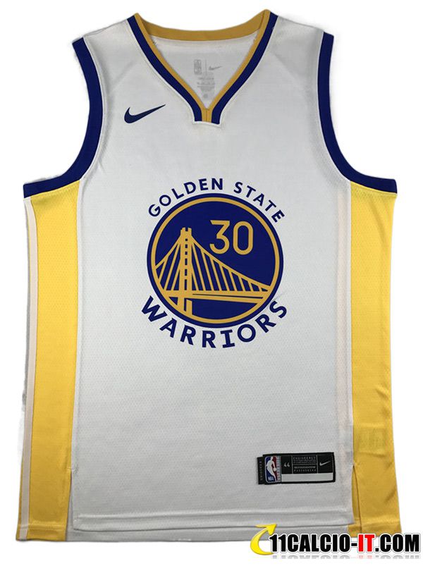 La Nuova Maglia Golden State Warriors (CURRY #30) 2023/24 Bianco -02