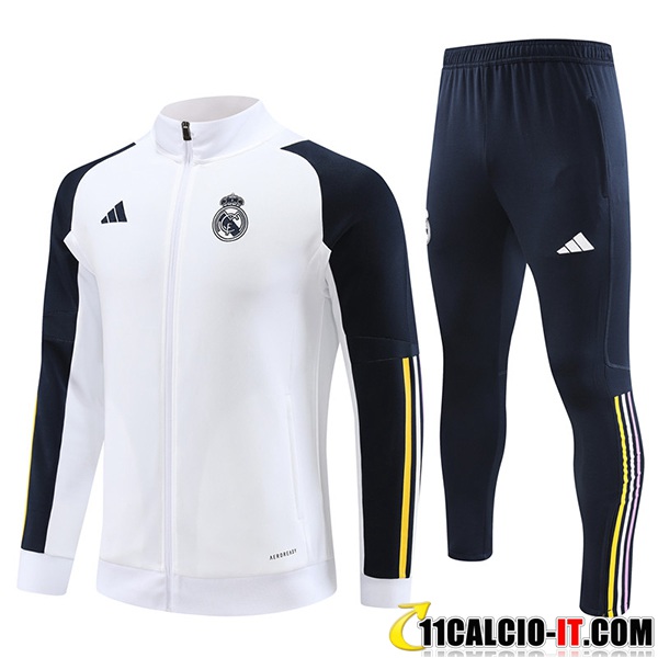 Numeri Insieme Tuta Calcio - Giacca Real Madrid Bianco 2023/2024 -02