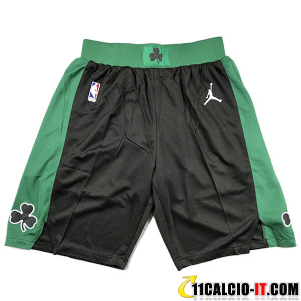 Ingrosso Pantaloncini NBA Boston Celtics 2023/24 Nero/Verde -02